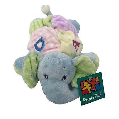 #ad NWT People Pals Plush Crinkle Rattle Squeak ABCD Stuffed Elephant Baby Toy 10quot; $8.99