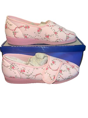 #ad Foamtreads Womens Comfort Slippers Style JEWEL1F Size 10 M Pink Rose Adj Strap $19.80