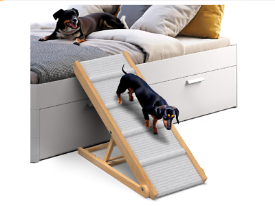 #ad Dog Ramp for Bed Small Dog Supports up to 200 lbs Foldable amp; Adjustable $65.59