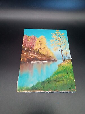 #ad Meta Jaspering Original Oil Painting Autumn River $150.00