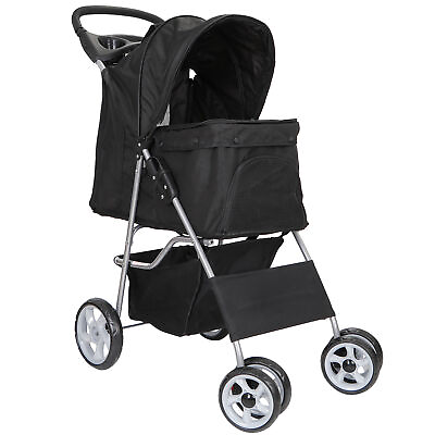 Dog Stroller Pet Travel Carriage for Dogs amp; Cats with Foldable Carrier Cart $57.58