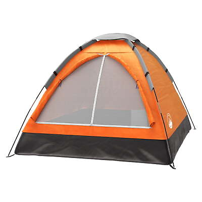 #ad 2 Person Dome Tent Rain Fly amp; Carry Bag Easy Set Up Great for Camping Orange $18.45