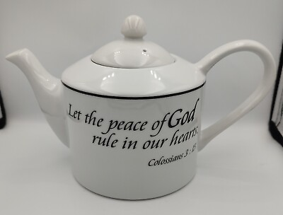 #ad Coventry Daily Blessings Colossians 3:15 Teapot $20.00