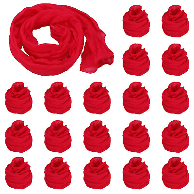 #ad 20Pcs Stocking Flower Fabric 65cm 26quot; for DIY Mesh Flowers Making Red AU $18.02