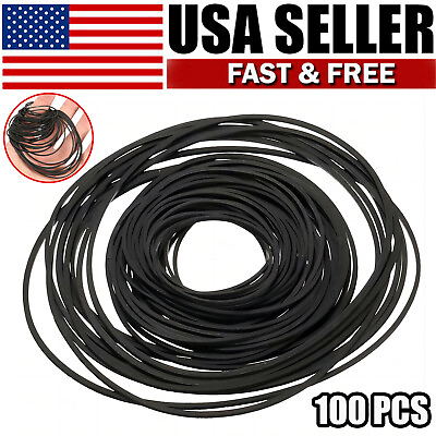#ad 100PCS For Cassette Player Recorder Repair Replacement Square Rubber Drive Belt $13.99