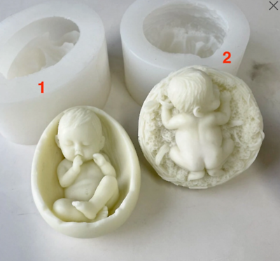 #ad 3D Sleeping Baby Silicone Soap Mold DIY Aromatic Plaster Craft Making Tools Hand $22.00