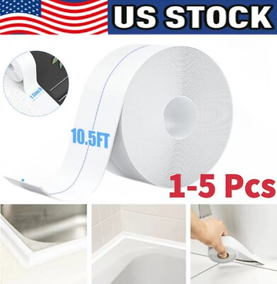 #ad #ad 10.5FT PVC Self Adhesive Caulk Sealing Strip Tape For Kitchen Wall Sink Toilet $3.19