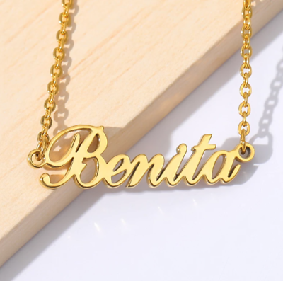 #ad Buy 1 Get 1 Free Personalized Name Necklace Custom Jewelry Gift Stainless Steel $21.00