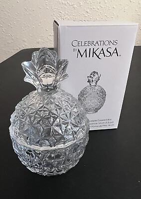 #ad Celebrations By Mikasa Pineapple Covered Box Trinket 5.5” $12.50