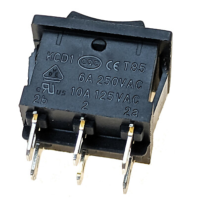 #ad IndusTec Rocker Switch 6 pin DPDT 3 Pos 10A 125 V Maintained 12V 24V Polatity $7.29
