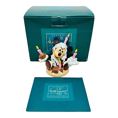 #ad Disney Classics WDCC Mickey#x27;s Birthday Party Happy Birthday Figurine W COA amp; BOX $84.96