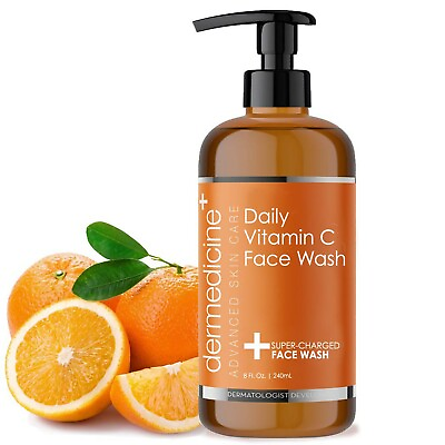 #ad Dermedicine Daily Vitamin C Face Wash Super Charged w Marine amp; Plant Extracts... $19.99