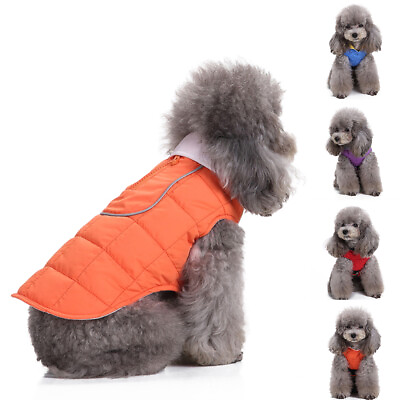 #ad Dog Winter Warm Puppy Pet Vest Jacket Clothes Small Large Solid Coat Outwear US $11.67