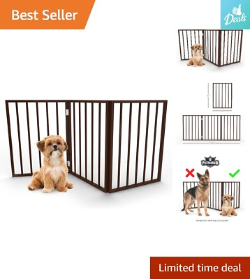 #ad Foldable Wooden Pet Gate Light Weight Indoor Barrier for Small Dogs Cats ... $48.44