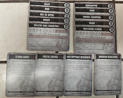 #ad Necromunda Goliath Gang Cards from underhive box 10 gang cards 4 tactics cards $10.98