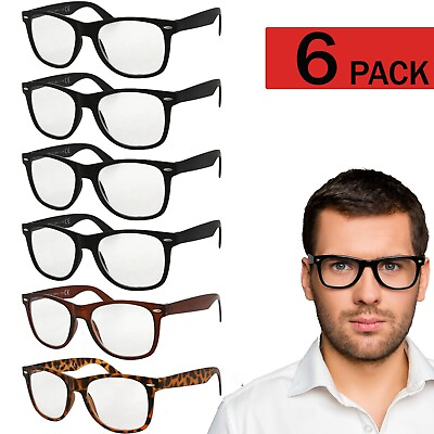 #ad Reading Glasses Mens Womens Reader 6 Pack Style Frames Style NEW Retro Look $13.95