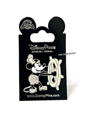 #ad Disney Parks Mickey Mouse Steamboat Willie Collectible Trading Pin Authentic New $9.95
