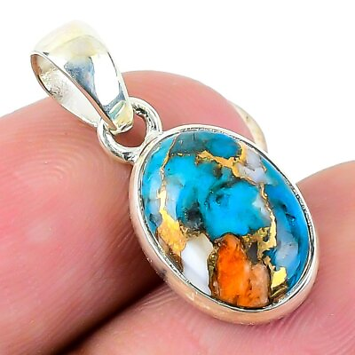 #ad Spiny Oyster Pendant Gemstone Handmade 925 Sterling Silver Jewelry 1.06 $8.99