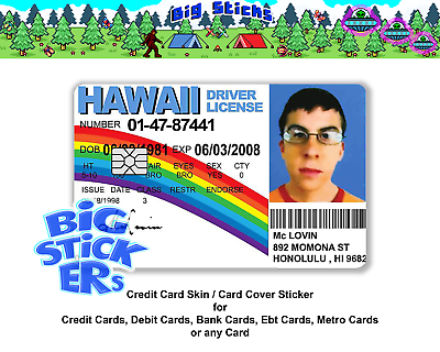 #ad Super Bad Mc Lovin Credit Card SMART Sticker Skin Wrap Card Sticker Decal $6.78