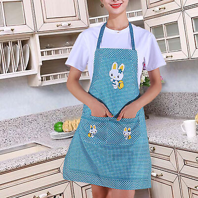 #ad Women Apron Adjustable Wipe Hand Cartoon Rabbit Women Apron Kitchen Accessories $7.00