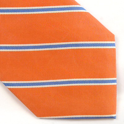 #ad Forsyth of Canada Orange Blue White Diagonal Stripe 58x3.5 Modern Bright Bold $23.89