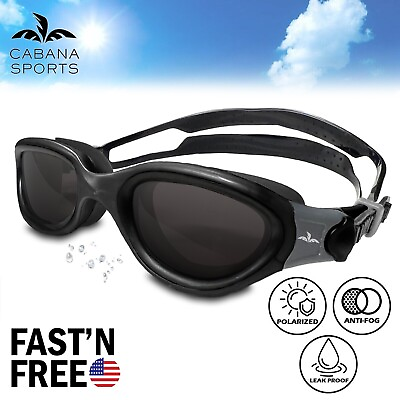 #ad Polarized Swimming Goggles Comfortable Adult Anti Fog UV Protection Swim Glasses $17.99