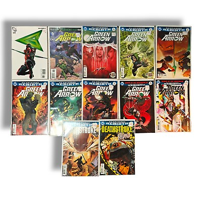 #ad Mixed Lot Comics DC Universe Rebirth Green Arrow Deathstroke $10.49
