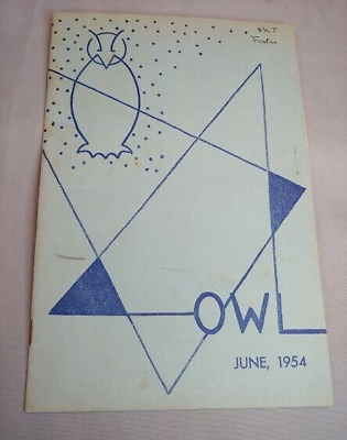 #ad June 1954 Ohio Wesleyan University Literary Publication OWL $14.95
