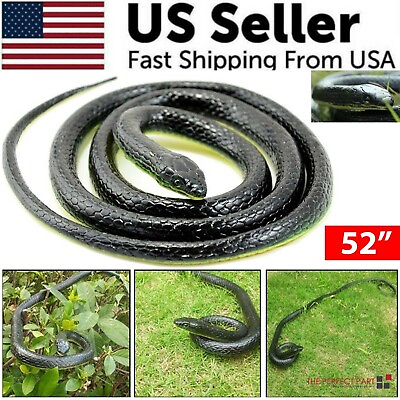 #ad Fake Realistic Snake Lifelike Real Scary Rubber Toy Prank Party Joke For Garden $7.29