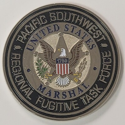 #ad USMS UNITED STATES MARSHAL SERVICE PACIFIC SOUTHWEST REGIONAL FUGITIVE TF COIN $39.99