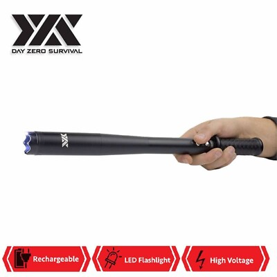 #ad DZS Tactical Self Defense Stun Gun Flashlight Rechargeable LED DZS 2500 $48.95