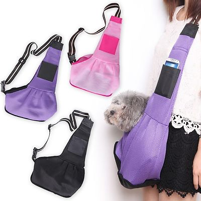 #ad 3 Sizes S M L Canvas Sling Pet Dog Puppy Cat Carrier Tote Slingle Shoulder Bag $14.99