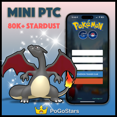#ad Pokémon Go Shiny Charizard Mini PTC 80K Stardust✨Read Description✨ $2.49