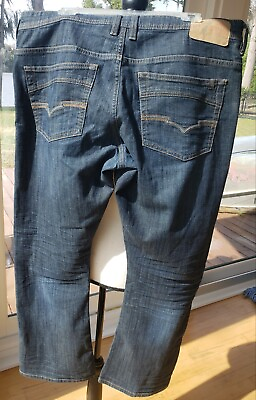 #ad Buffalo David Bitton Jeans 36x30 Mens King X Slim Boot Stretch Whiskered Denim $35.99