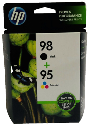 #ad New Genuine HP 98 Black 95 Color 2PK Ink Cartridge DesignJet 5940 Deskjet 5745 $20.99