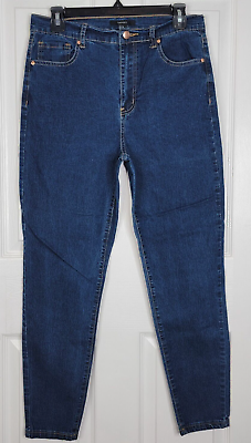 #ad Womens Forever 21 Jeans High Rise Tapered Leg Stretch MOM Size 30 30Wx27L $14.38
