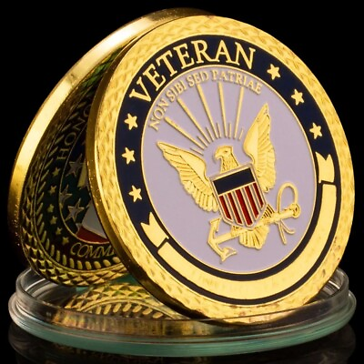 #ad U.S. Navy Veteran Military Commemorative Challenge Coin Souvenir Gift $12.95