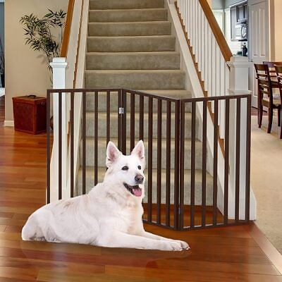 #ad Indoor Pet Gate 3 Panel Folding Dog Gate for Stairs or Doorways 54x32 Inch Fence $63.74