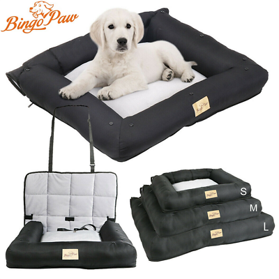 #ad Extra Stable Dog Car Seat Washable Dog Booster Waterproof Travel pet Bed w Belt $19.93