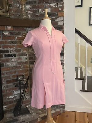 #ad 1970s Pink Vintage Stretchy Sports Tennis Dress XL $38.00