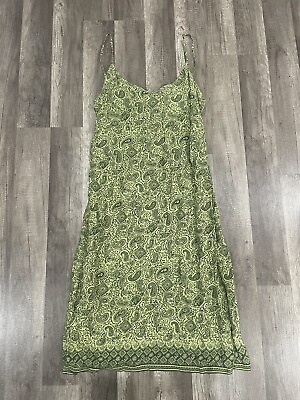 #ad Old Navy Casual Midi Sleeveless Dress Size 12 Women’s Green $15.99