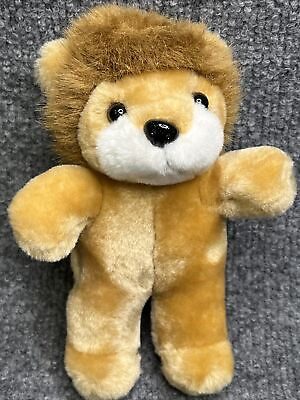 #ad Logo Bear Plush Lion Stuffed Animal Toy 7” Small Tan Brown White NWOT $9.90