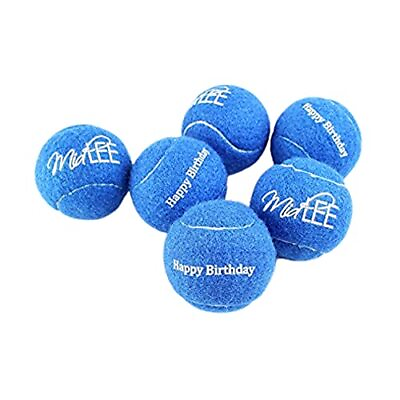 #ad Happy Birthday Dog Tennis Balls 6 Pack Regular Blue $22.39