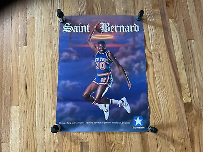 #ad Bernard King Vintage 1985 Saint Bernard New York Knicks Converse Sneakers Poster $44.99