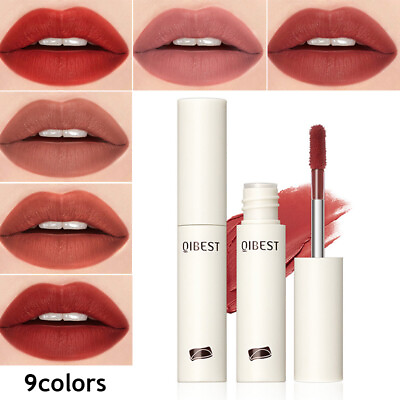 #ad QIBEST Lip Gloss 8 Colors Nude Matte Chocolate Lipstick Waterproof Long Lasting $2.92