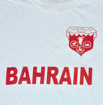 #ad Bahraini Soccer Bahrain Futbol Football Cotton SHORT SLEEVE T Shirt SIZE Small $7.50