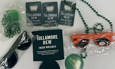 #ad Jameson Tullamore Dew Swag Irish Beads Whiskey Sunglasses Coozie Bottle Opener $22.22