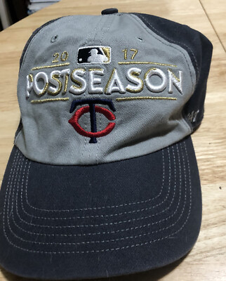 #ad Minnesota Twins 2017 Postseason Adjustable Strapback Hat MLB Baseball ‘47 Brand $5.25