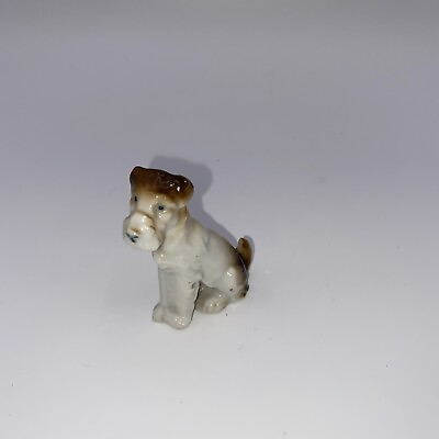 #ad Mini Terrier Dog German Porcelain Figurine Made In Germany $28.00