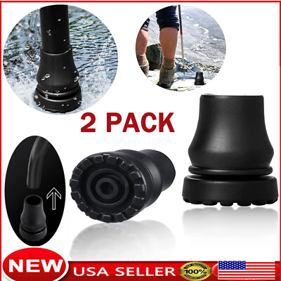 #ad 2pcs Rubber Cane Tips 3 4inch Heavy Duty Walking Cane Tips Replacement Cane Tip $7.99